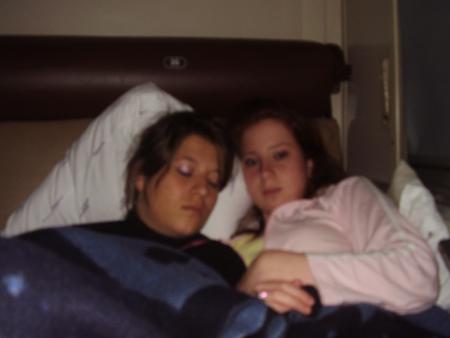 Christina et moi dans le train